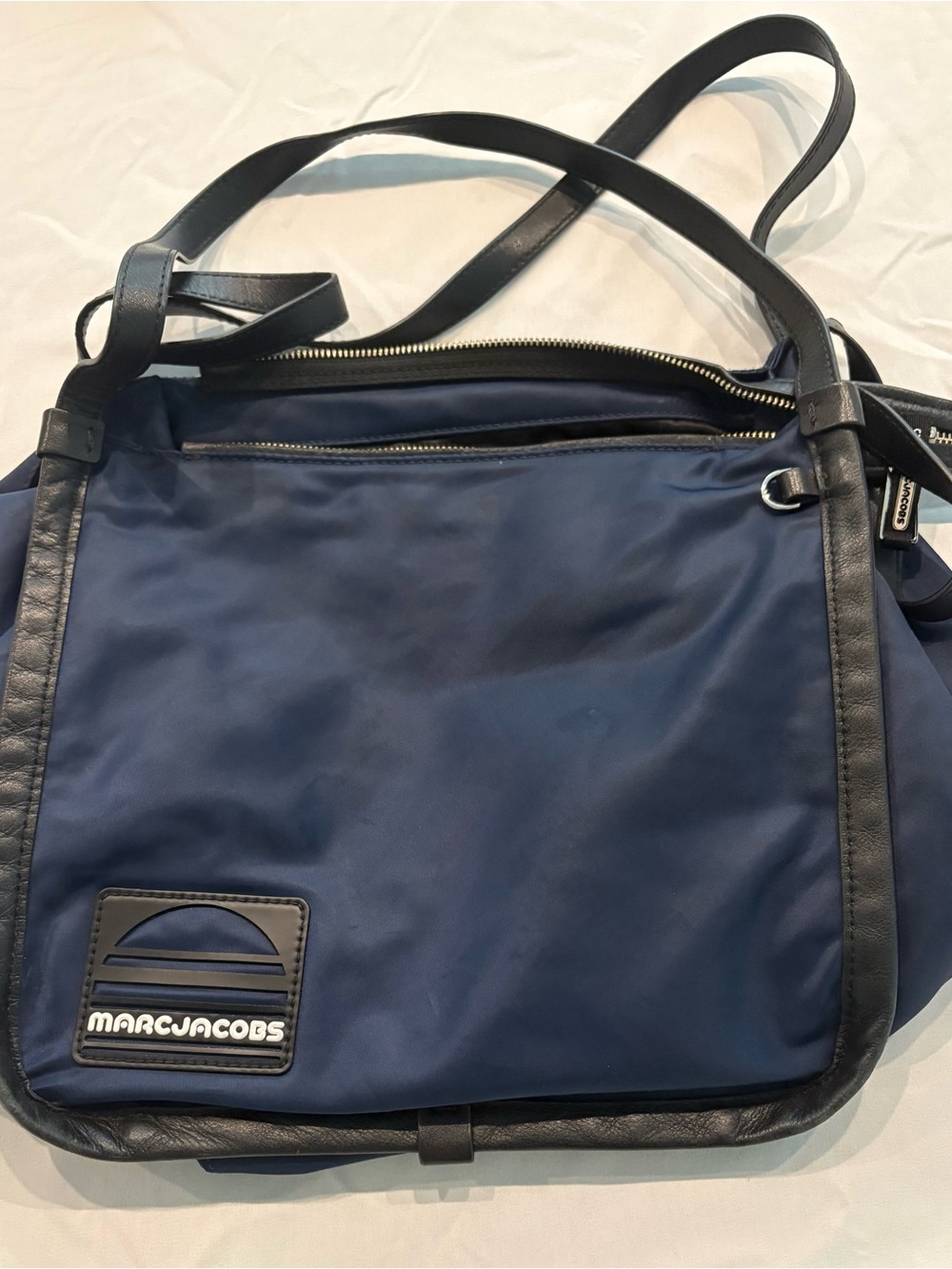 Marc Jacobs Navy and Black Nylon Messenger Bag